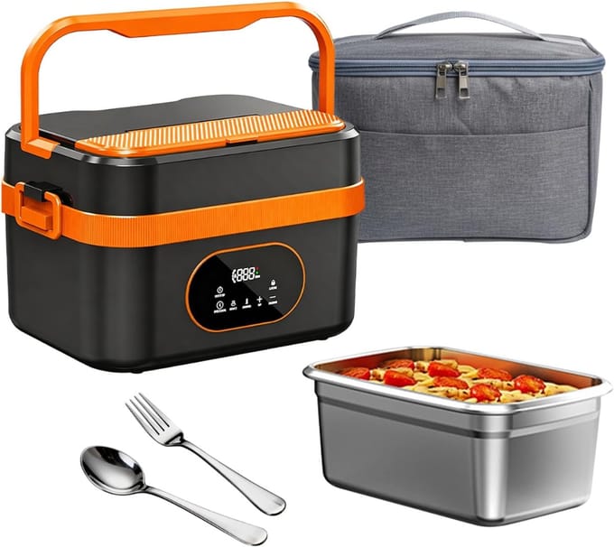 CLVP® Elektrische Lunchbox - Broodtrommel Elektrisch - Zwart