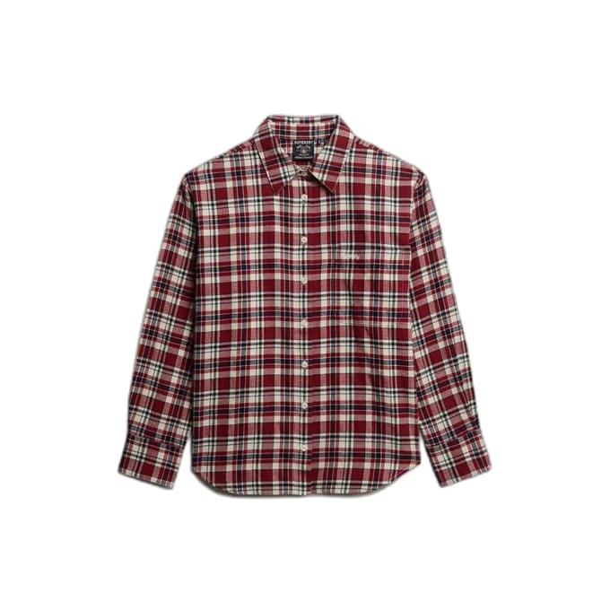 Flanellen lange mouwen geruite blouse voor dames Superdry