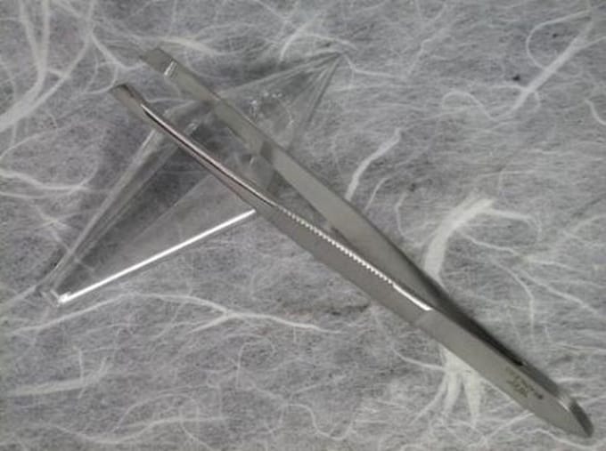 A.a.s. epileer pincet schuin stainless/s