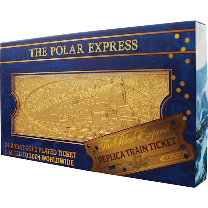 The Polar Express 24k Gold Plated Train Ticket