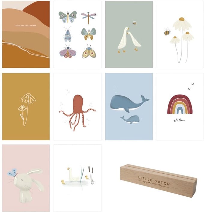Little Dutch - Kaart Collectie - Met Houten Kaarthouder