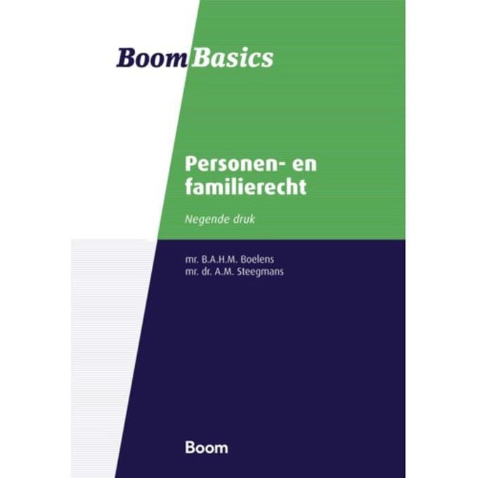 Personen- En Familierecht - Boom Basics - B.A.H.M. Boelens