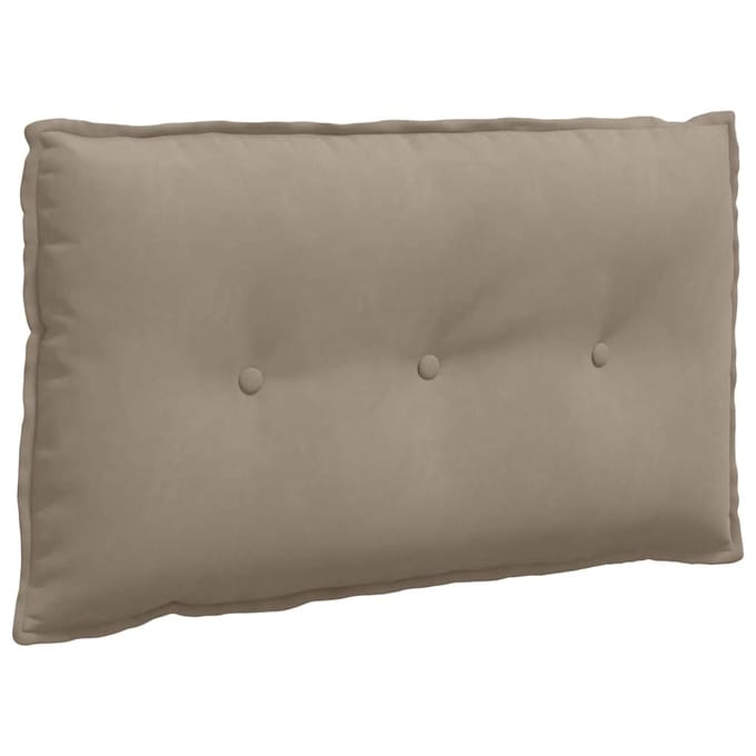 vidaXL - Rugkussen - Taupe - 80 - x - 50 - cm - Microvezel - Stof