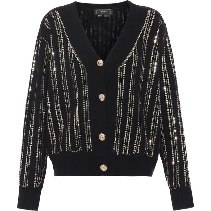 Faina Vest met pailletten Dames zwart