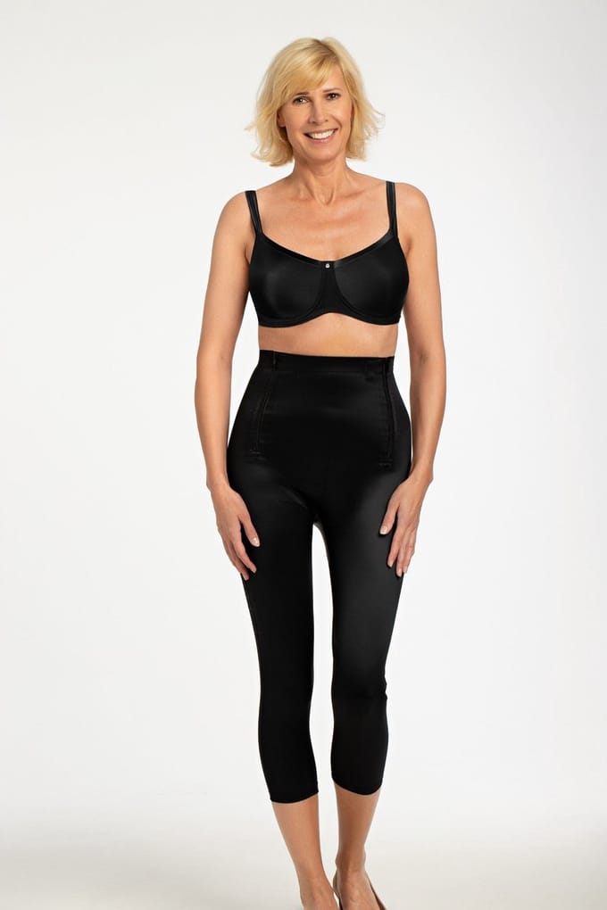Amoena Compressie Bermuda 2-ZIP-BO Zwart - maat L