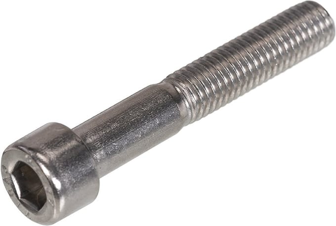 (6 STUKS) M6X100 INBUSBOUT RVS-A2-70  (AISI 304) DIN 912 (ISO 4762)
