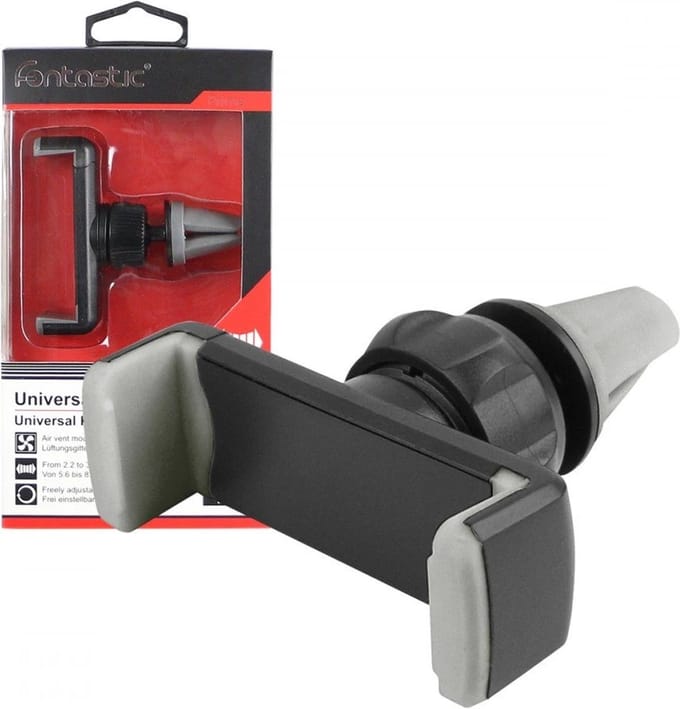 Fontastic 250637 Universele Smartphone houder - Auto - voor 56-85 mm - Zwart/Grijs