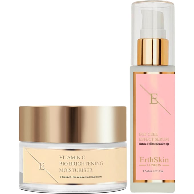 ErthSkin London Vitamine C Bio Brightening Moisturizer + EGF CEL EFFECT SERUM 1