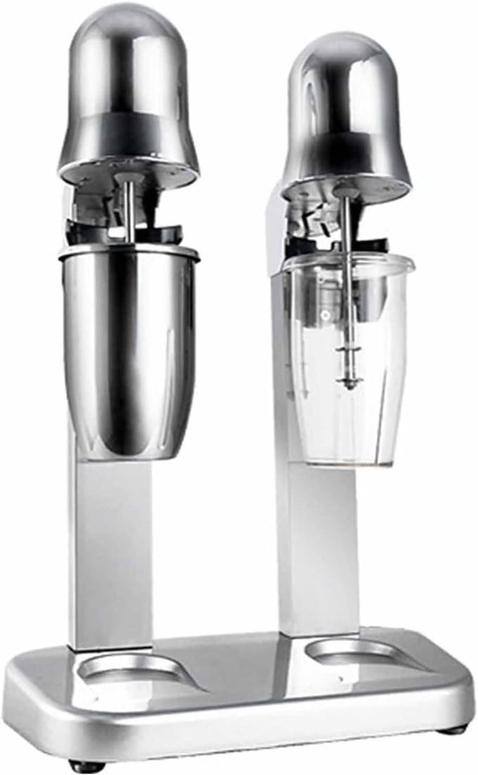 Milkshakemaker Roestvrij Staal - Drankmixer Blender - Dranken Maken - Variabele Snelheid - 650ml Capaciteit - Zilver