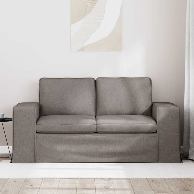 vidaXL - Bank - Taupe - 162 - x - 80 - x - 82 - cm - Stof