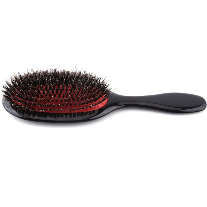 Brosse à cheveux ovale à palette en nylon, manche en ABS, démêlante, lissante (L) S black