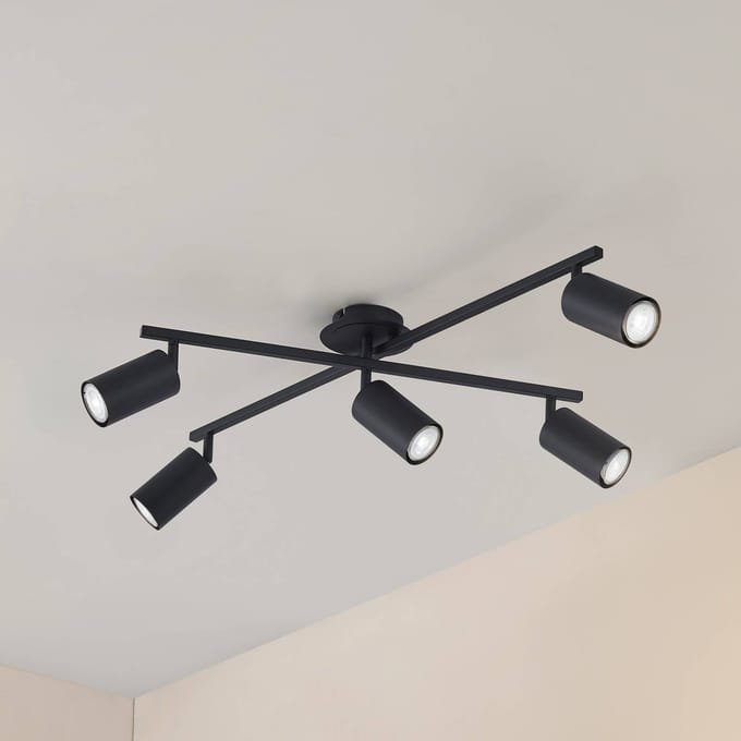 Lindby - buitenspot - 5lichts - Aluminium - H: 22.5 cm - GU10 - zwart