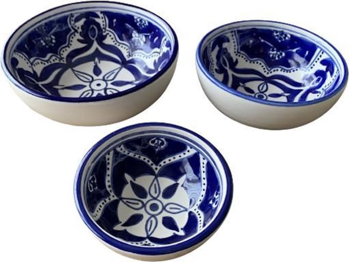 Tapas setje 3 delig Blue Fond | BLF.TP.3D | Dishes & Deco