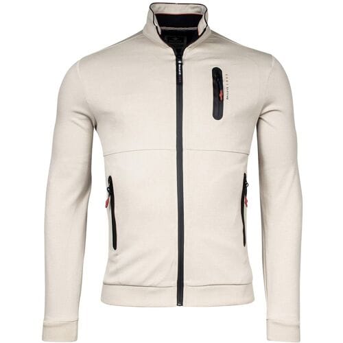 Baileys Vest Sweat Cardigan Zip Doubleface Interlock Beige / male