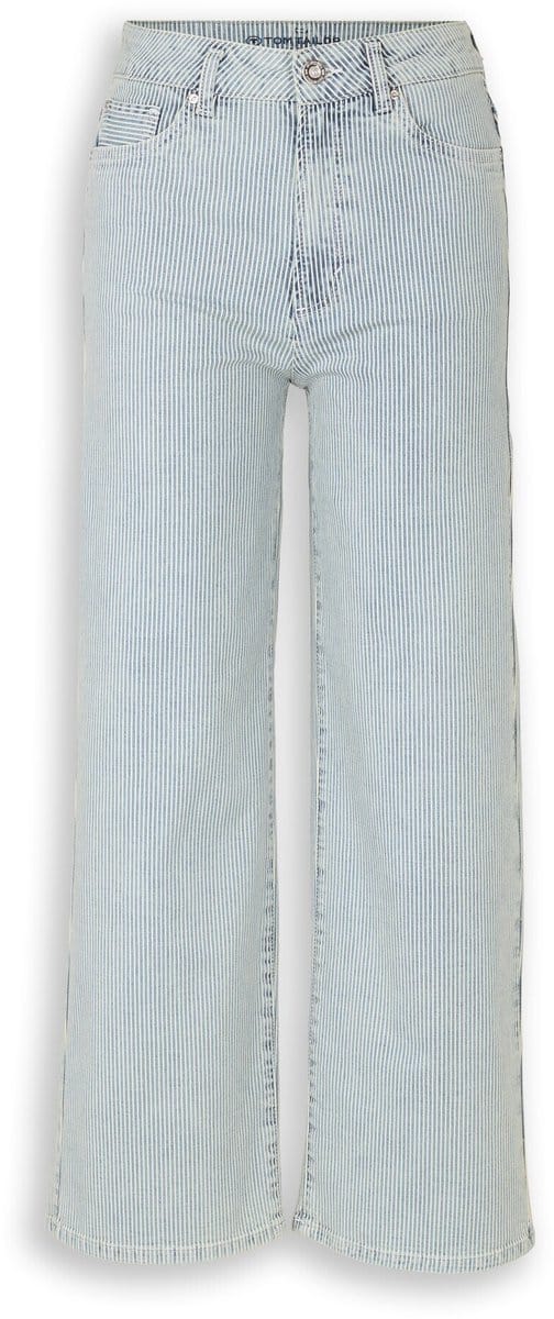 Tom Tailor - TTNELMA CULOTTE jeans met streepjesmotief - Maat 33/28 - denim offwhite stripe