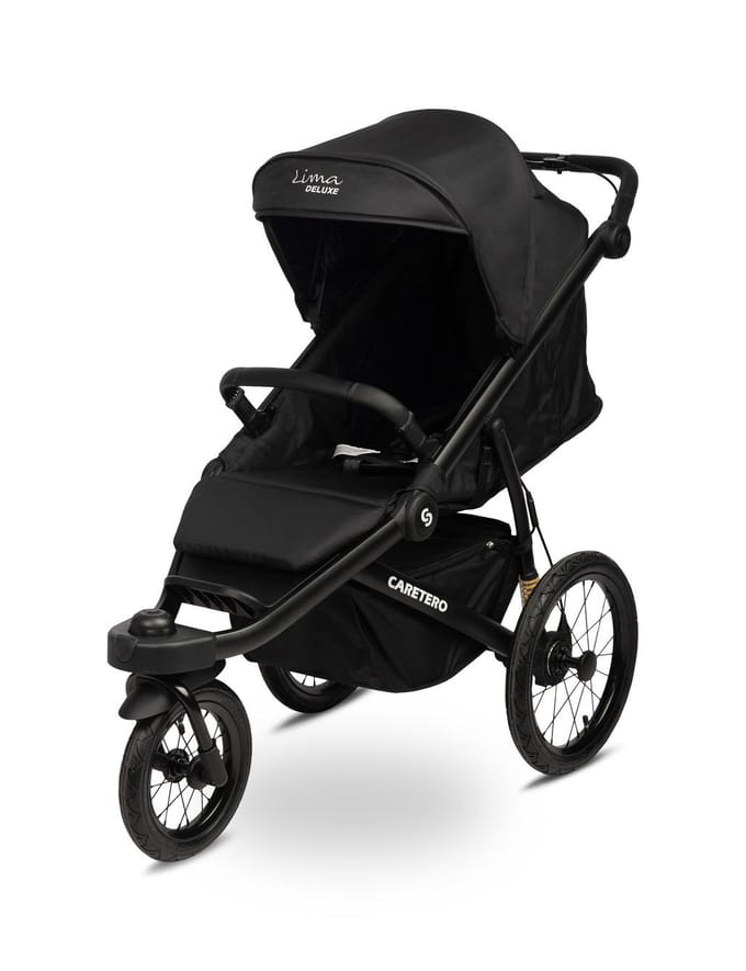 CARETERO Lima Deluxe kinderwagen zwart - Wandelwagen