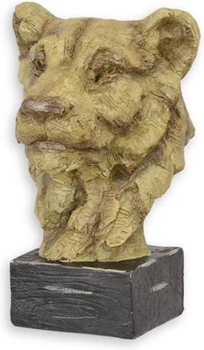 MadDeco - beeldje - Leeuw - Leeuwin  - op - sokkel