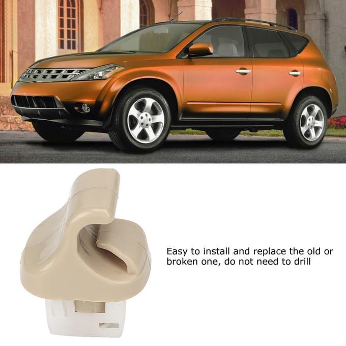 Zonnevizier Haak Clip Vervangingsaccessoire Geschikt voor Nissan Murano 20032007 beige