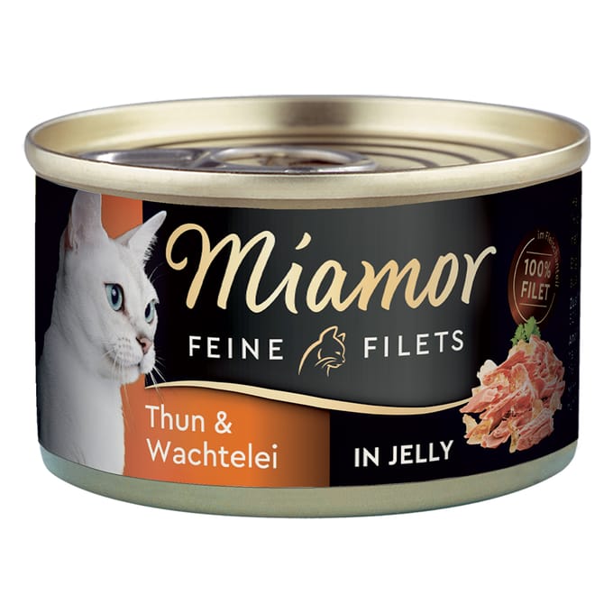 Miamor - Fijne filets blik 24x100g - Tonijn & kwartelei