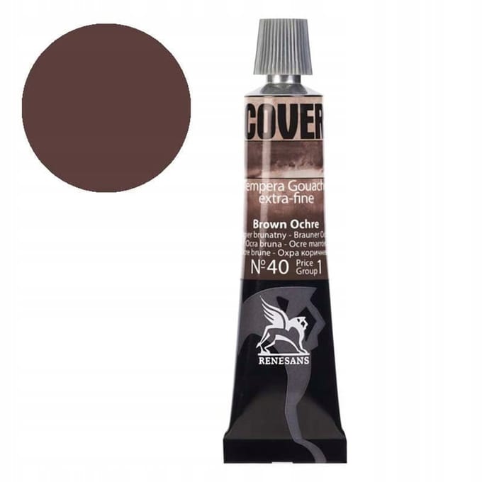 Renesans Cover Tempera Gwasz 20ml - Intens Bruin