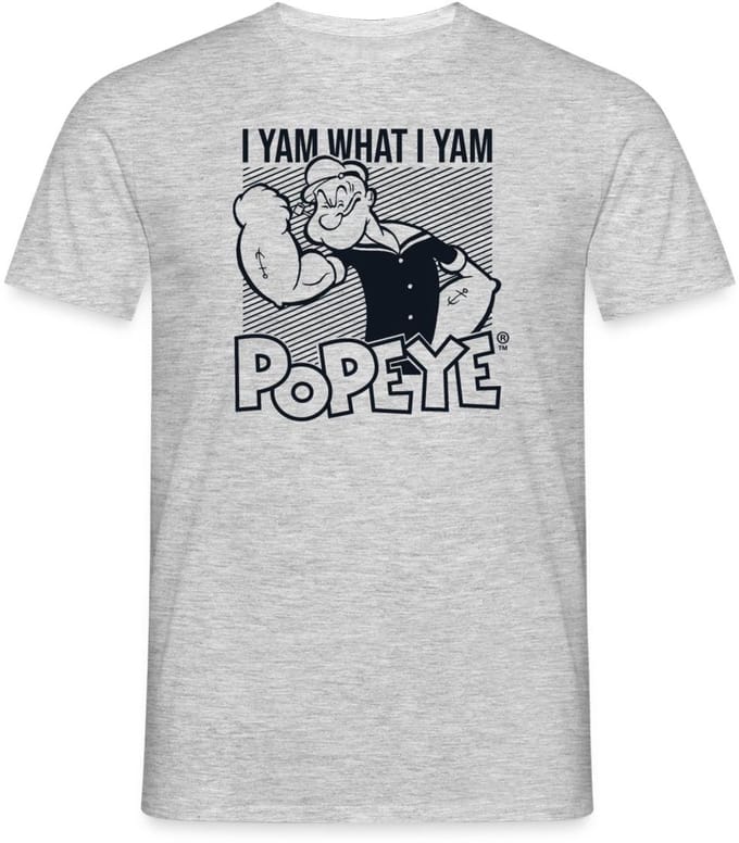 Popeye I Yam What I Yam T-Shirt Heren