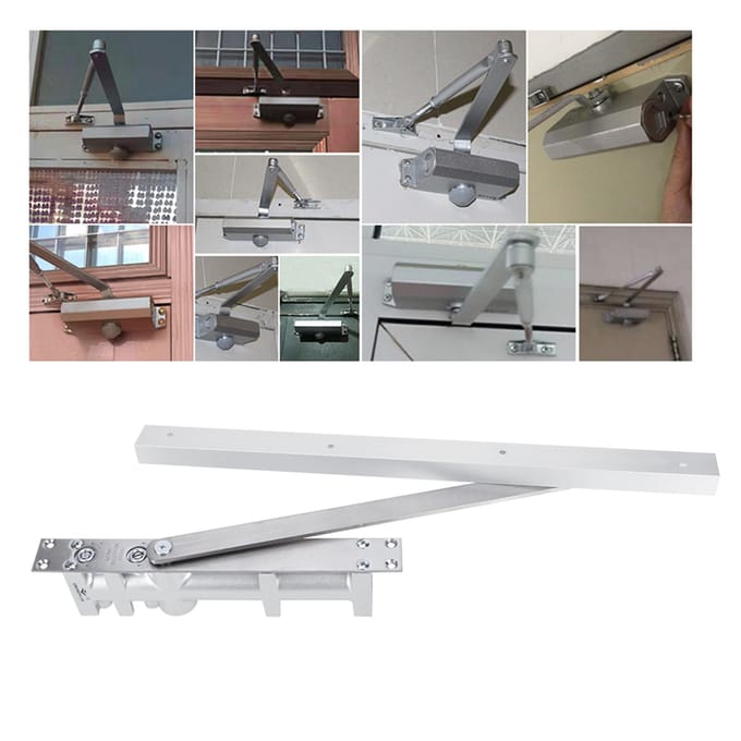 Ferme-portes hydrauliques dissimulés à positionnement automatique en aluminium 80KG Ferrures