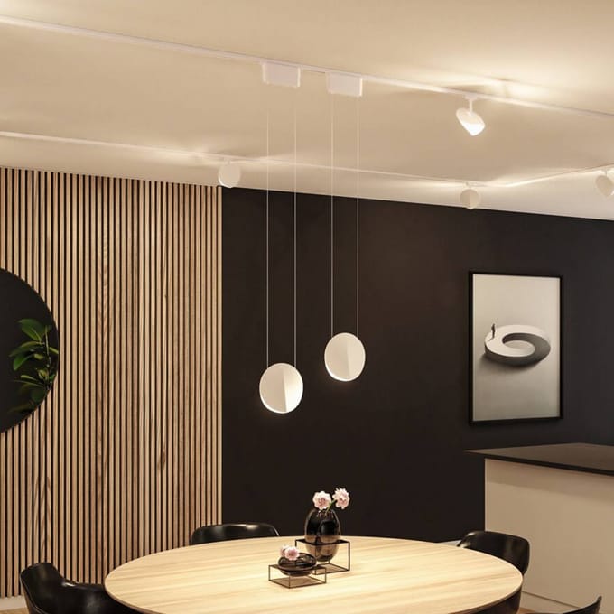 Paulmann URail LED-hanglamp Alejandro, signaalwit, 3000K, dimbaar.