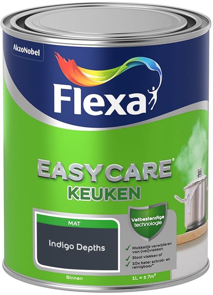 Flexa - Easycare Keuken - Indigo Depths - Mengverf - 1 L