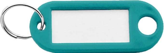Sleutellabels Turquoise - 100 stuks