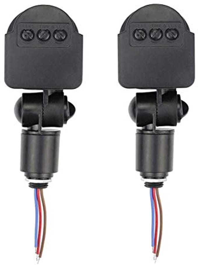 2 stuks DC 12V Outdoor Infrared PIR Bewegingssensor Schakelaar