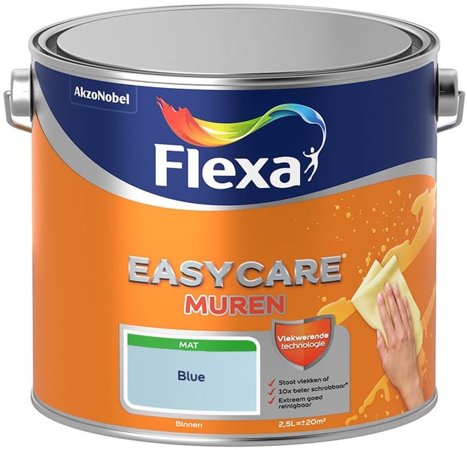 Flexa - Easycare Muren - Blue - Mengverf - 2,5 L