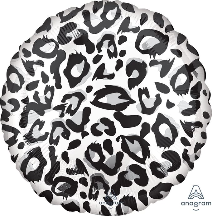 Folieballon Snow Leopard print 43 cm