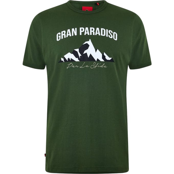 Luke Heren Arandano Lettering Regular T-Shirt (Groen)