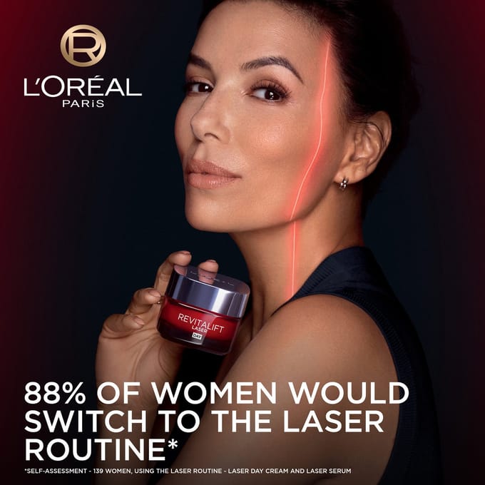 L'Oréal Paris Revitalift Laser Age-Correcting Routine Bundle with Tri-Peptides Serum 30ml & Day Moisturiser 50ml