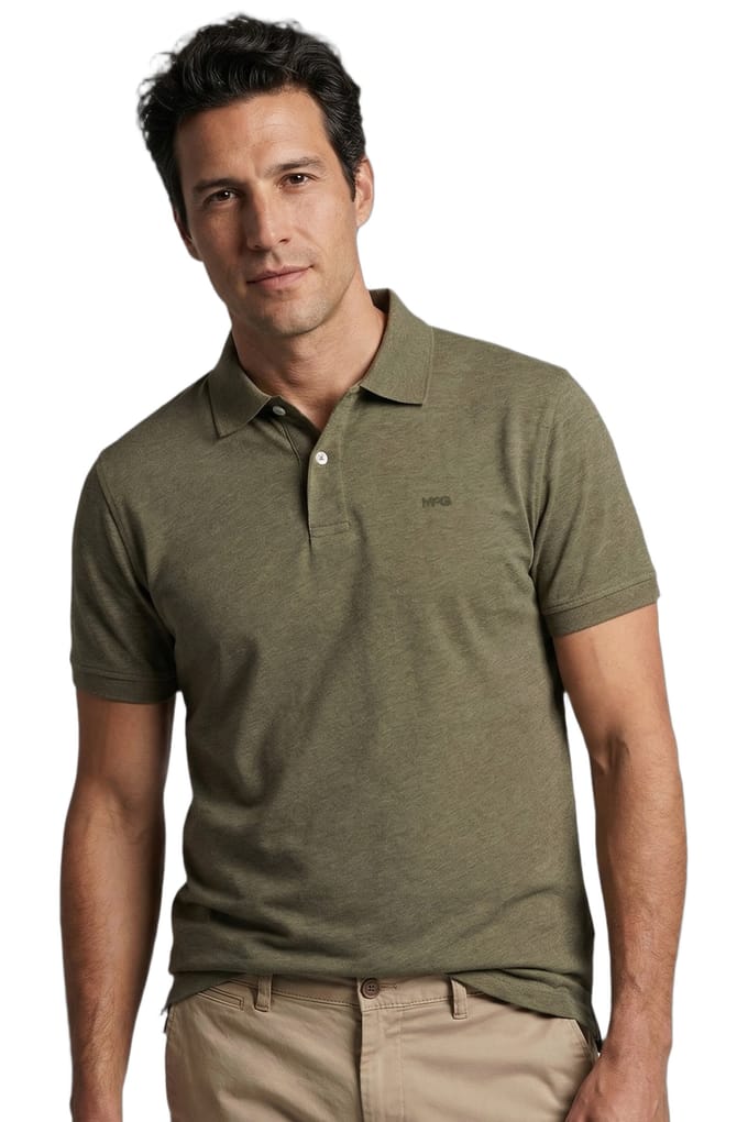 McGregor Melange Jersey Polo Light Olive Größe: S | Poloshirts Outlet | Herren | Grün