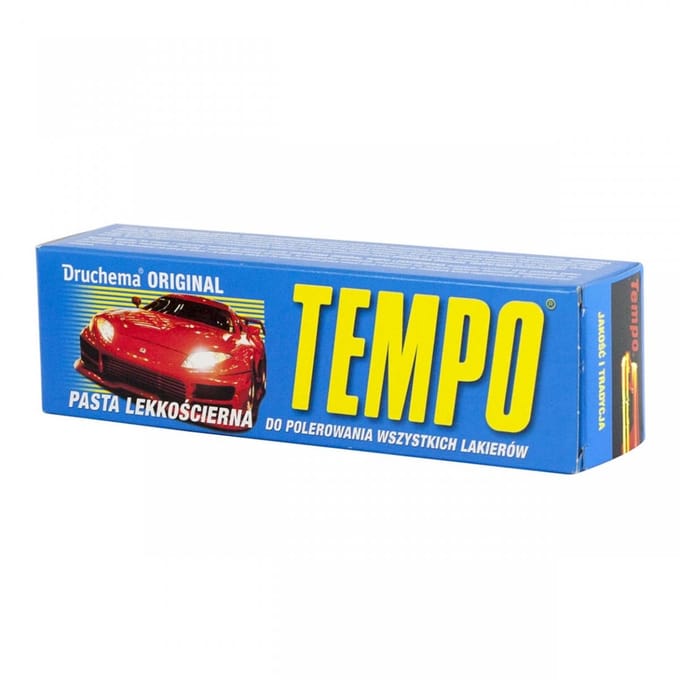 TEMPO - Licht Schurende Polijstpasta - Wit - 120g - Voor Oude & Beschadigde Lak