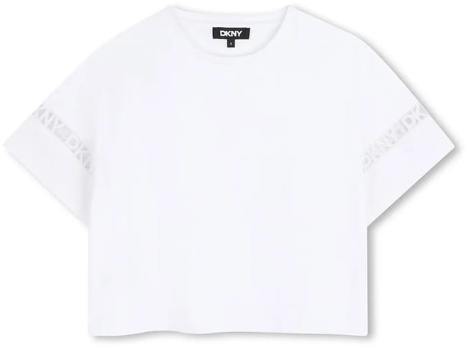 Dkny D62623 T-shirt Met Korte Mouwen Wit 16 Years Meisje