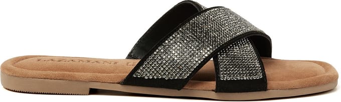 Lazamani - Lexi Suede Dames Slippers Pewter - Maat 36