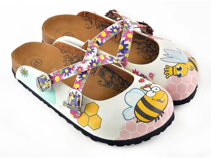 Goby Bij & Wesp Clogs – Handgemaakt – Premium Kwaliteit – Maat 37