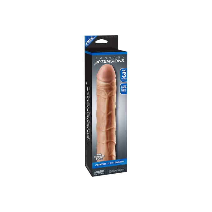 Pipedream Fantasy X-Tensions sleeve Perfect 3 Extensionkin beige
