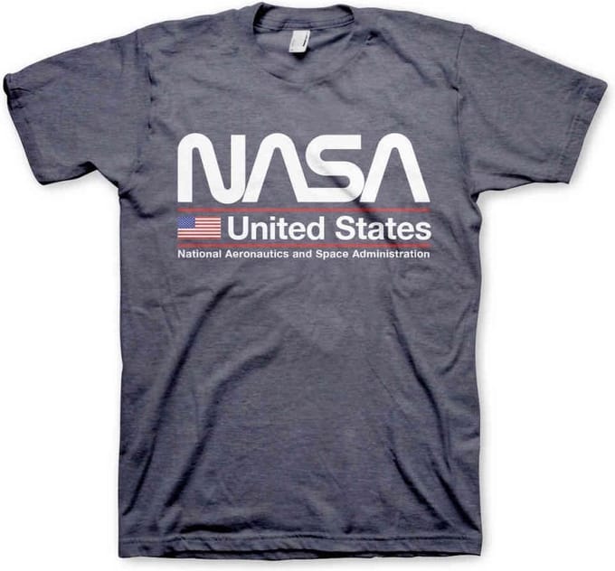 NASA Heren Tshirt -S- United States Blauw