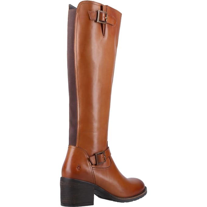 Hush Puppies Heidi Leder Vrouwenlaarzen Tan Leder