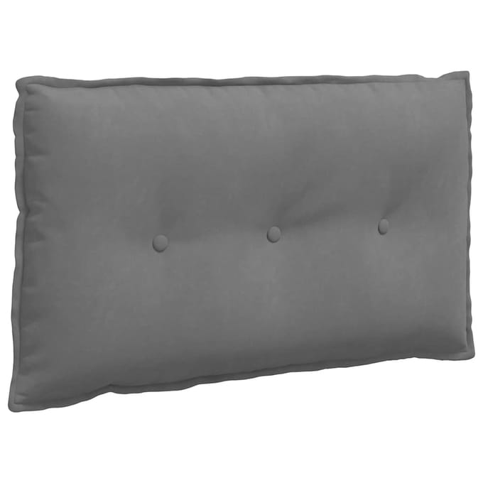vidaXL - Rugkussen - Donkergrijs - 80 - x - 50 - cm - Microvezel - Stof