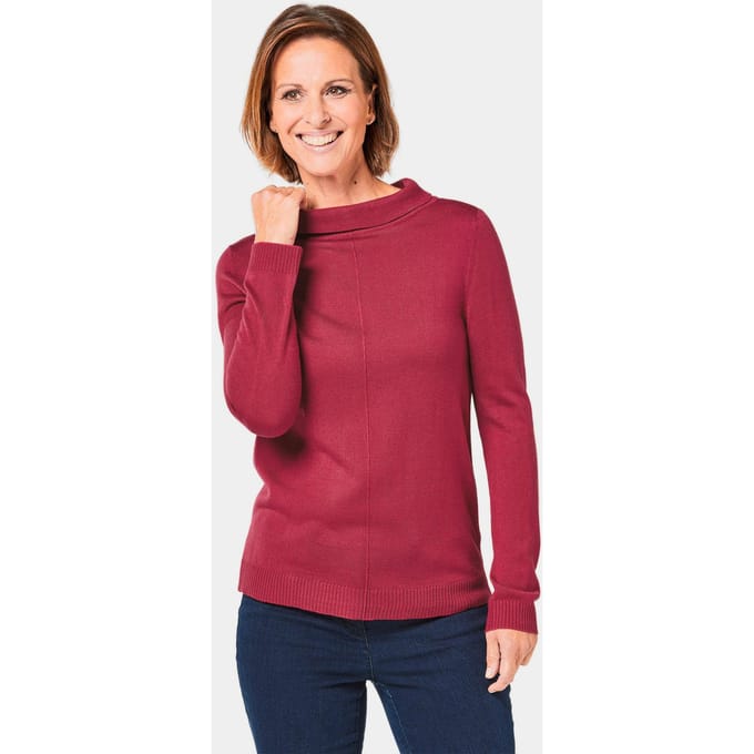 Mooi afgewerkte pullover - donkerrood - Gr. 40 van Goldner Fashion