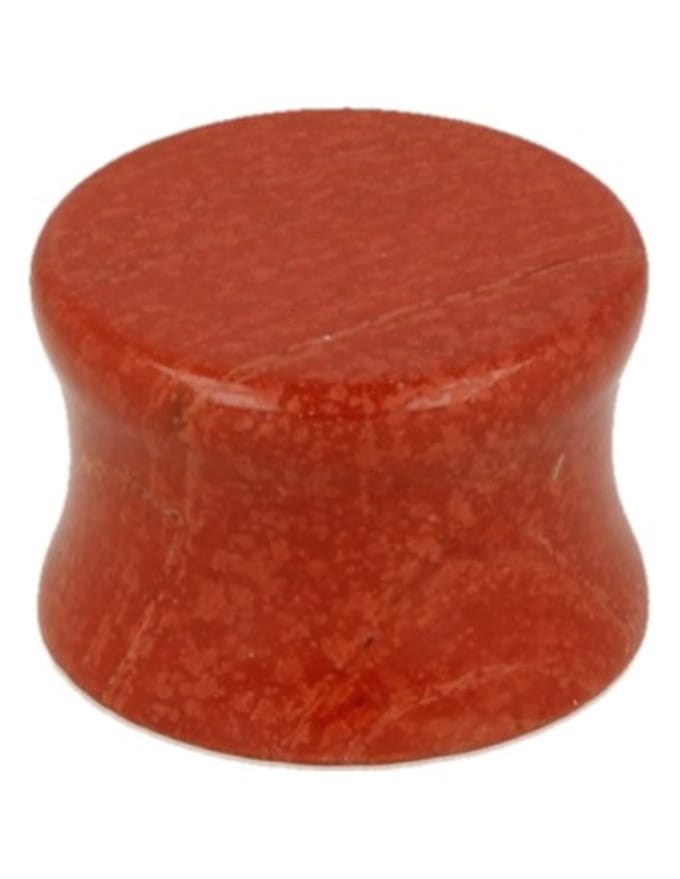 Plug oorpiercing 16 mm Jaspis rood