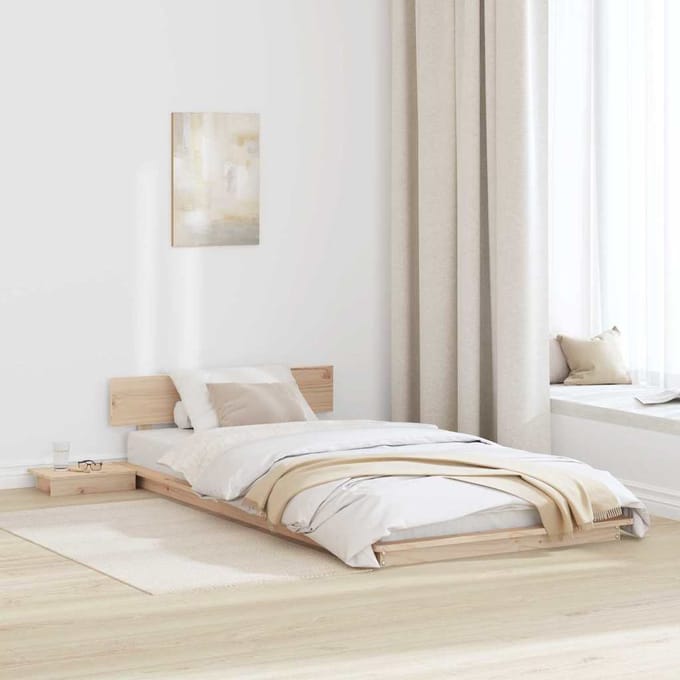 vidaXL - Bedframe - Bruin - 80 - x - 200 - cm - Hout
