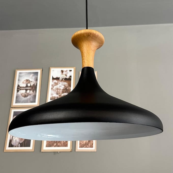 Bamyum Champion Hanglamp Industrieel Metaal Ø35 cm, Vintage Hanglamp, E27 Pendellamp