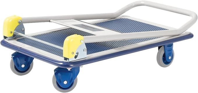 Inklapbare Platformwagen met Duwbeugel - Draagvermogen 150 kg - Laadvlak 740x480 mm