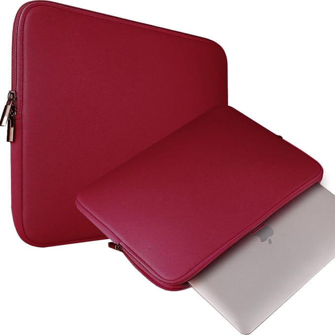 Universele - hoes - laptoptas 15,6 schuif tablet-computer organizer rood