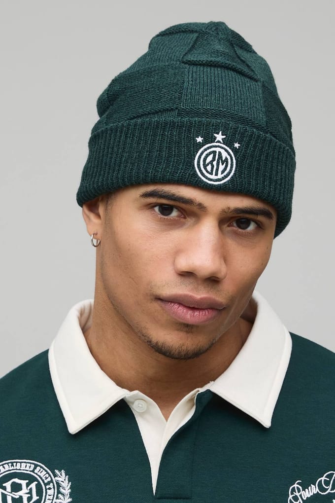 Circa 98 Crest Checkerboard Beanie | Forest